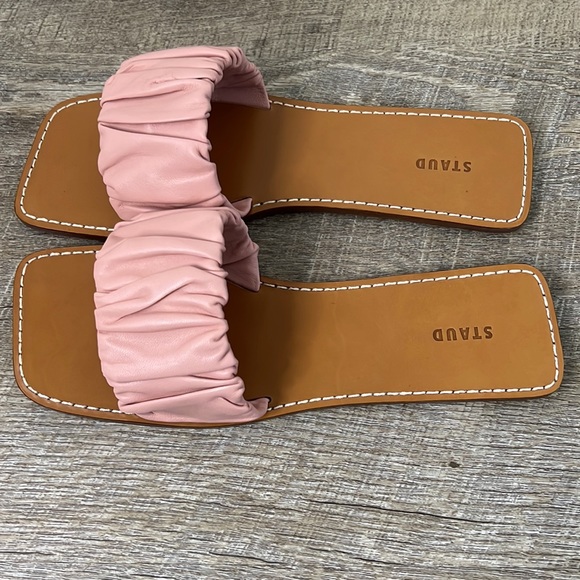 STAUD Nina Ruched Sandal Pink Size 39 - Picture 2 of 5